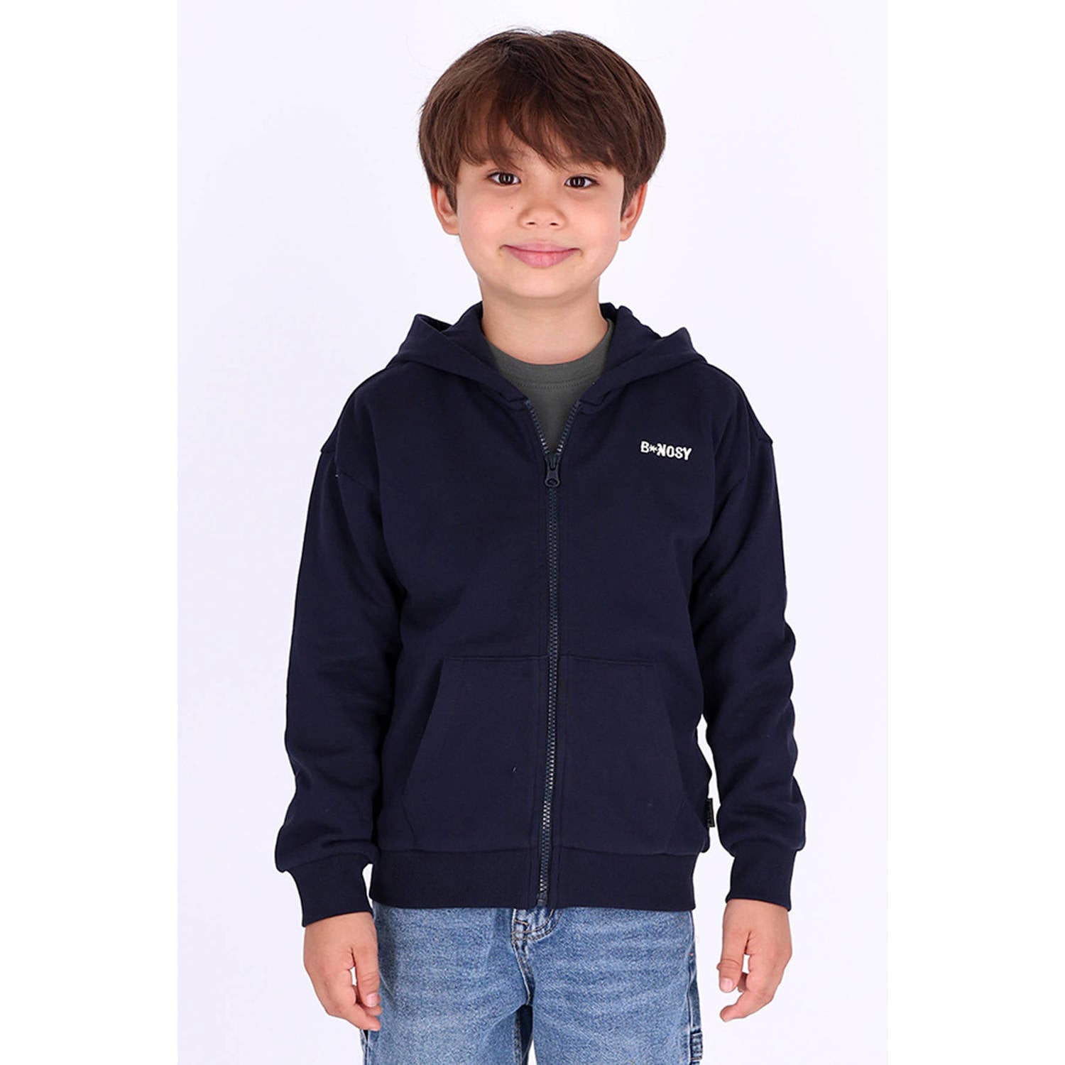 B.Nosy rechtvallend sweatvest donkerblauw