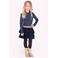B.Nosy geruite midi jurk - donkerblauw