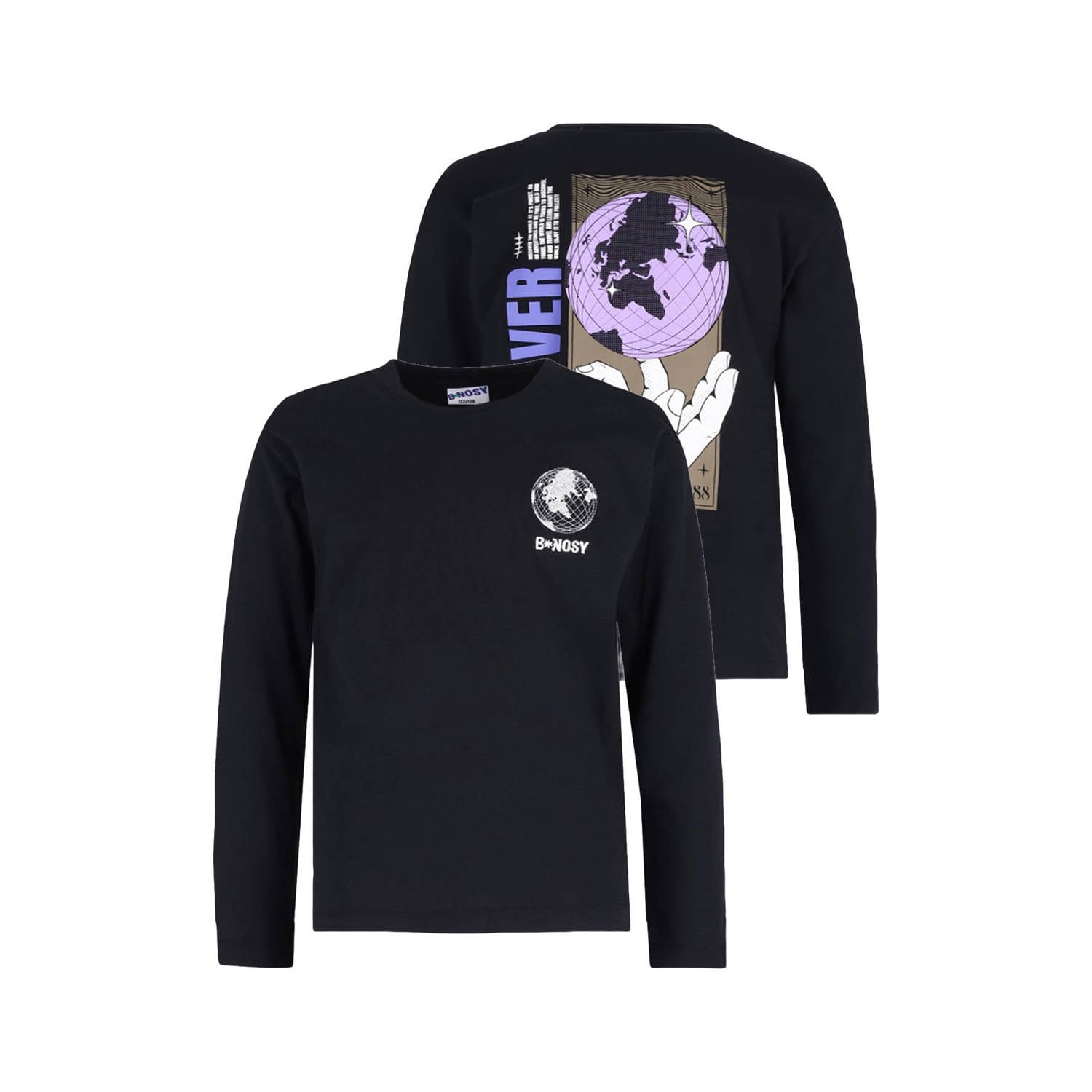 B.Nosy rechtvallende longsleeve met backprint
