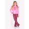 B.Nosy flared gebloemde broek - roze/donkergrijs
