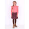 B.Nosy gestreepte midi jurk met ruches - roze