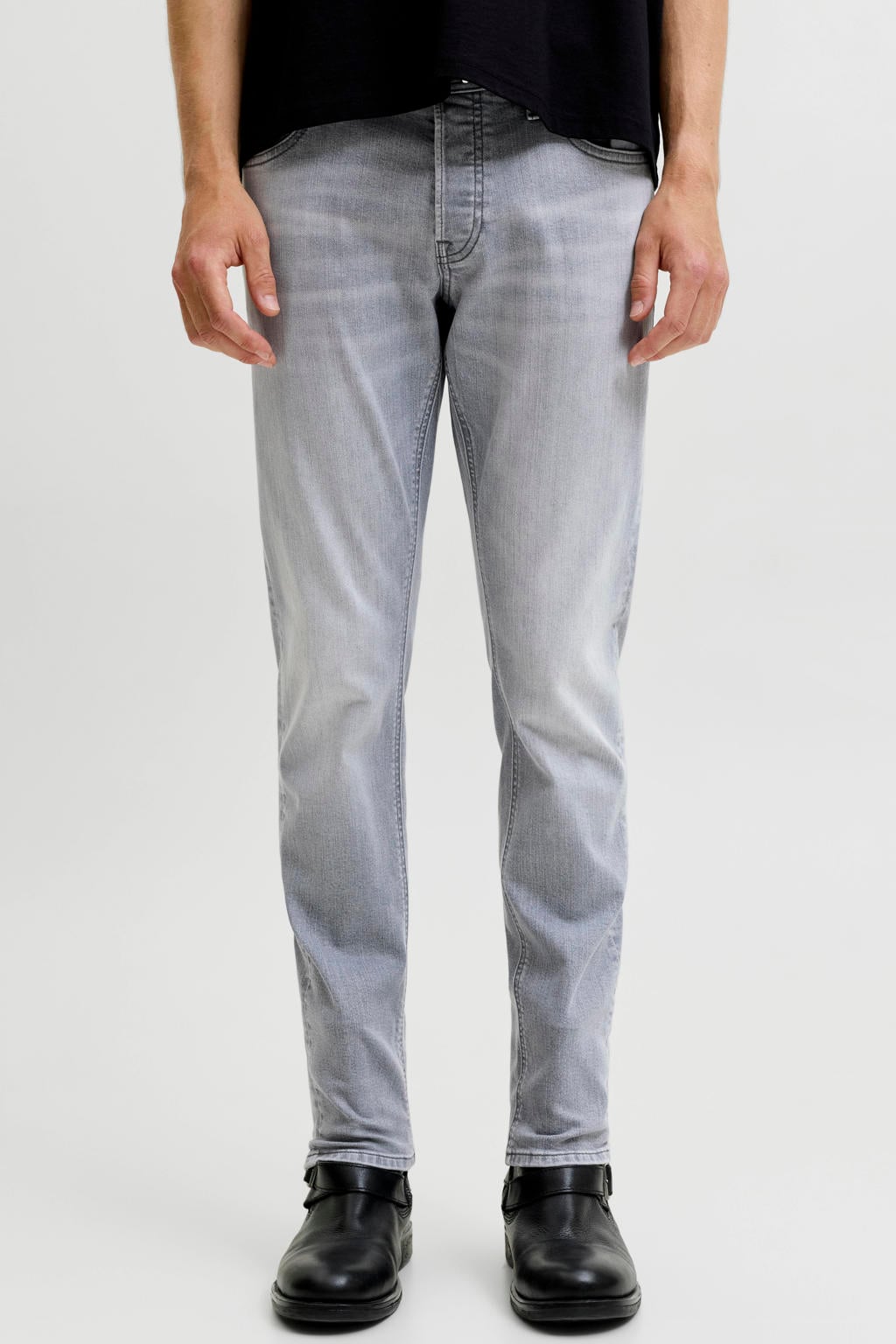 JACK & JONES JEANS INTELLIGENCE JJIGLENN JJORIGINAL slim fit jeans - grijs
