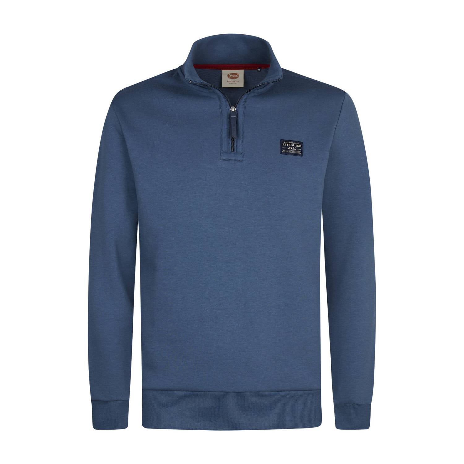 Petrol Industries regular fit trui met logo blauw