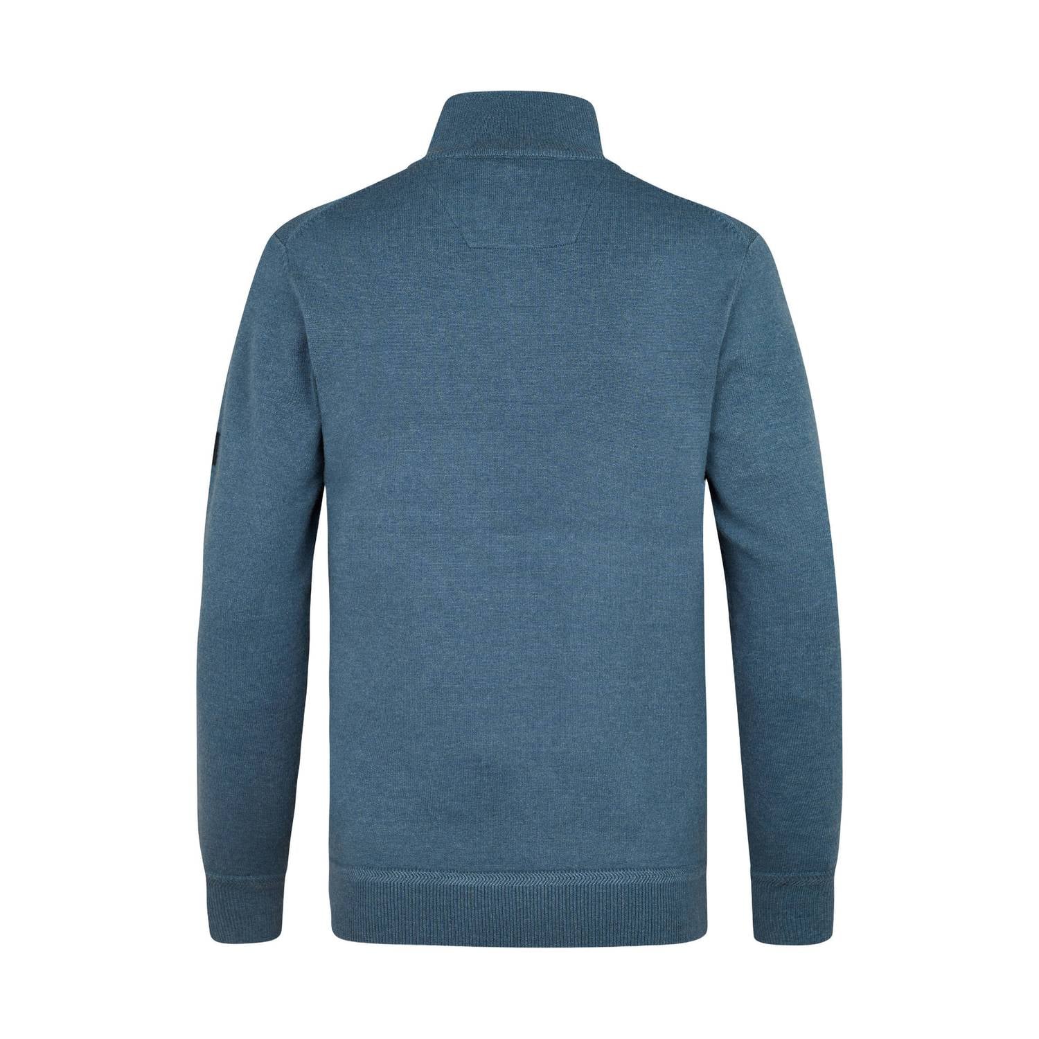 Petrol Industries regular fit gebreide trui blauw