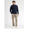 Petrol Industries regular fit gebreide trui - marineblauw