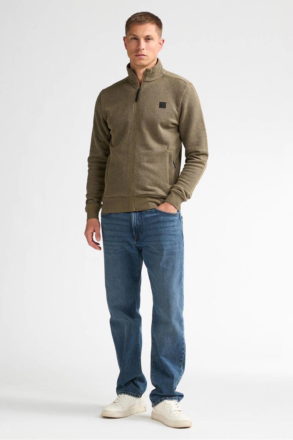 Petrol Industries gemêleerd sweatvest - oak