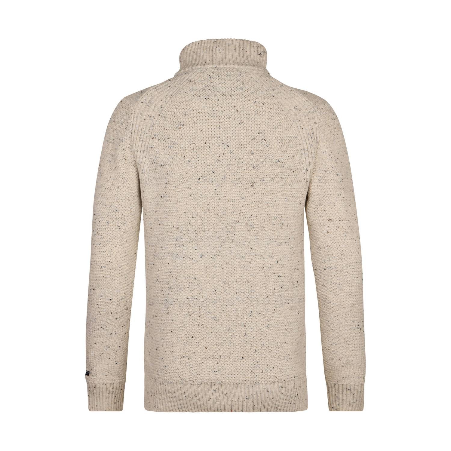 Petrol Industries regular fit gemêleerde gebreide trui beige
