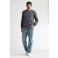 Petrol Industries regular fit sweater met borduursels - grijs