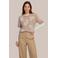 CS the Label trui met borduursels en wol - bruin