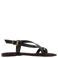 Mango leren sandalen - donkerbruin