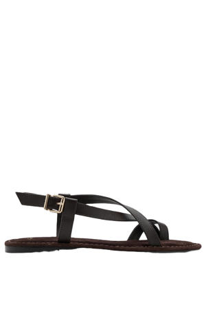 leren sandalen - donkerbruin