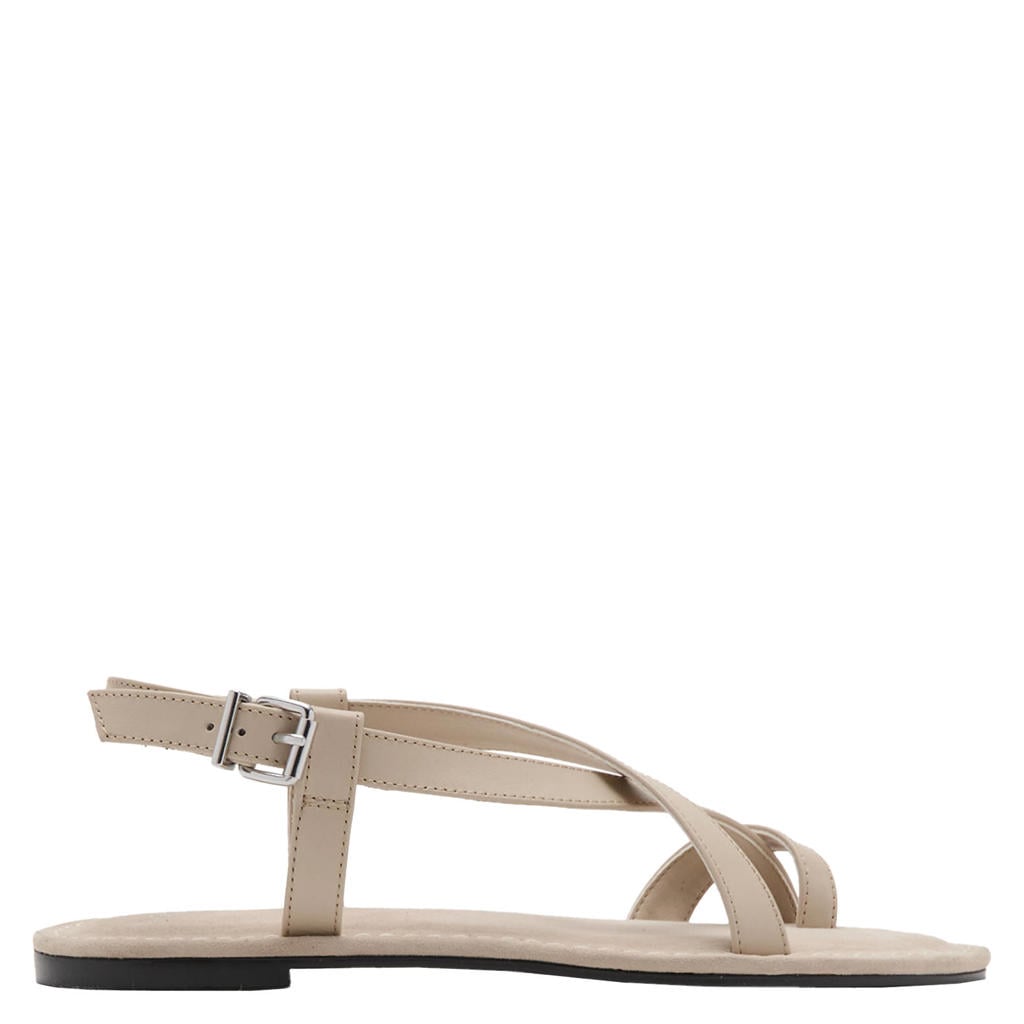 Mango leren sandalen - beige