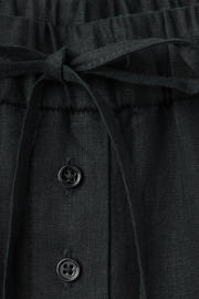 thumbnail: Mango wide leg broek met linnen - zwart