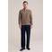 WE Fashion loose fit wollen chino met plooien - donkerblauw