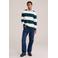 WE Fashion oversized gestreepte polo - groen