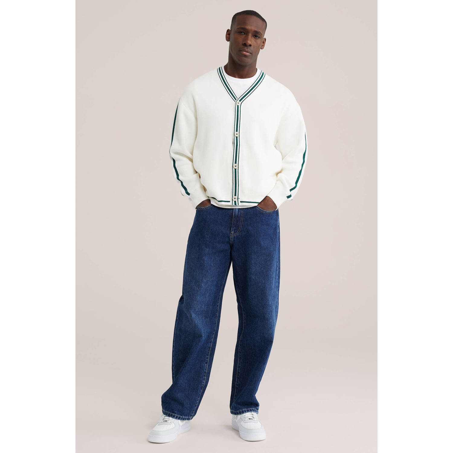 WE Fashion gebreid vest eggshell