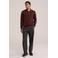 WE Fashion wollen regular fit gebreide trui - roodbruin