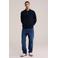 WE Fashion regular fit wollen gebreide trui - donkerblauw