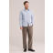 WE Fashion regular fit gestreept poplin overhemd - blauw