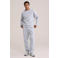 WE Fashion relaxed fit trui met borduursels - light grey