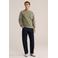 WE Fashion regular fit sweater met wafelstructuur - groen