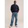 WE Fashion relaxed fit sweater met borduursels - donkerblauw