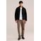 WE Fashion bouclé regular fit overshirt - zwart