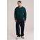 WE Fashion relaxed fit trui met borduursels - donkergroen