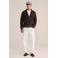 WE Fashion katoenen gebreid vest - bruin