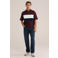 WE Fashion boxy gestreepte polo - umberwine