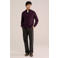 WE Fashion regular fit gebreide trui - donkerpaars