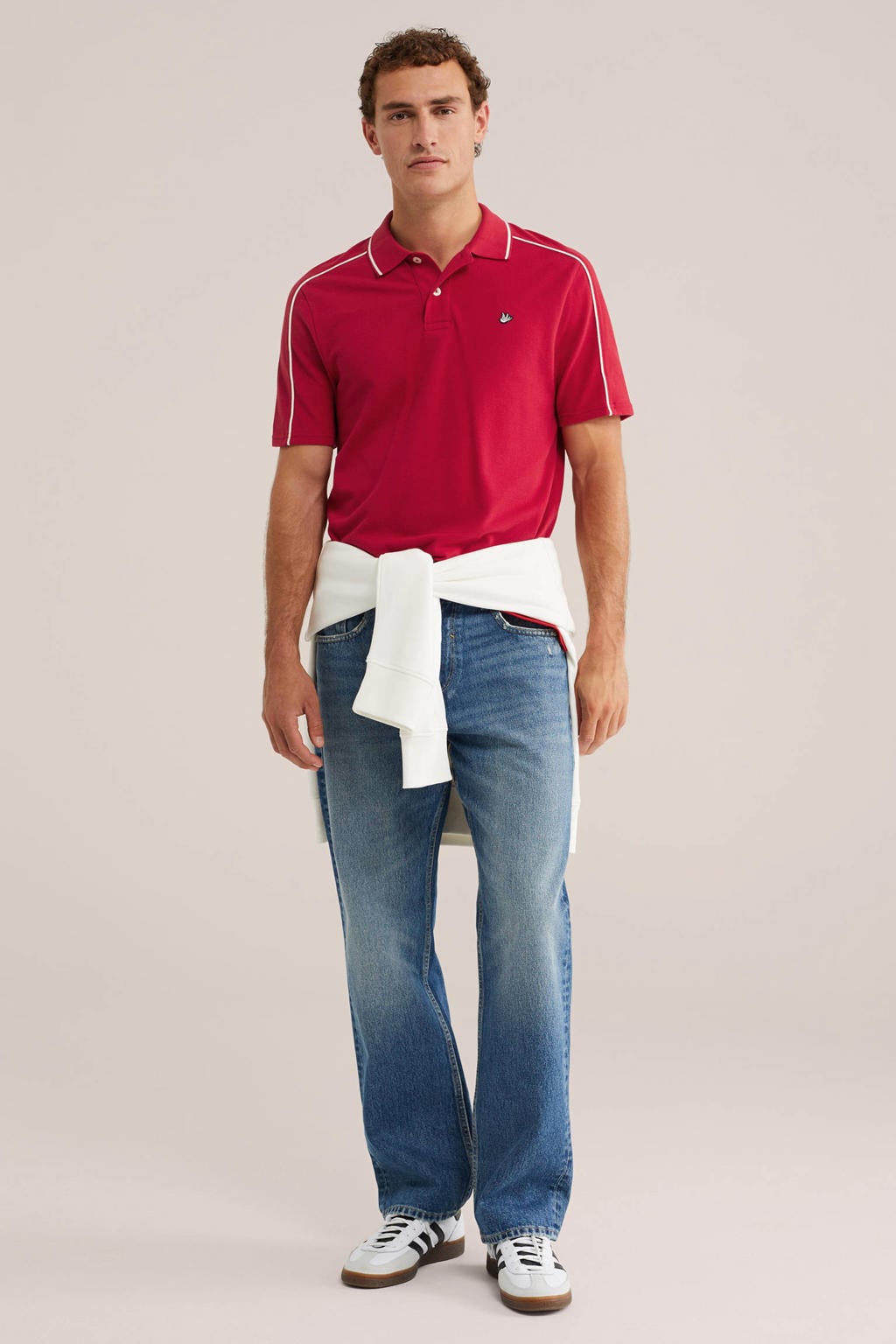 WE Fashion regular fit polo - rood