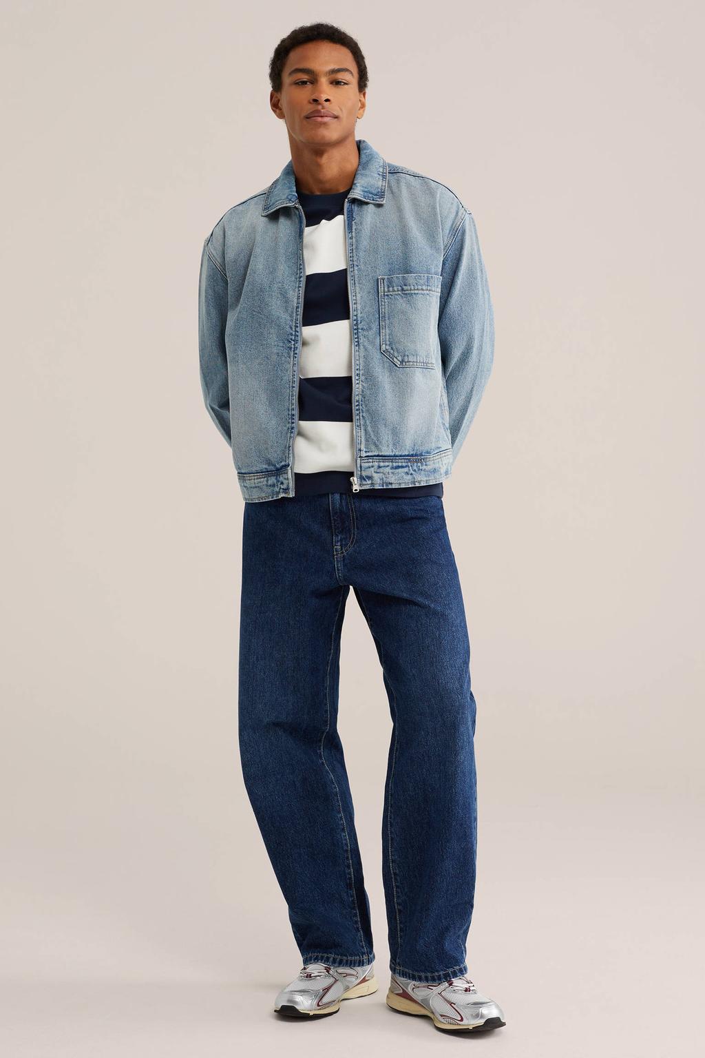 WE Fashion Blue Ridge barrel jeans - donkerblauw