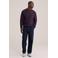 WE Fashion katoenen regular fit gebreide trui - donkerpaars