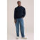 WE Fashion katoenen regular fit gebreide trui - blauw