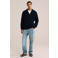 WE Fashion katoenen regular fit gebreide trui - heavy blue