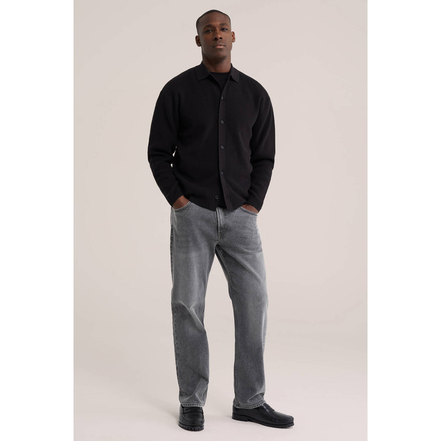 WE Fashion gebreid vest zwart