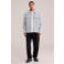 WE Fashion regular fit gemêleerd overshirt - middengrijs