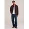 WE Fashion regular fit overshirt met borduursels - roodbruin