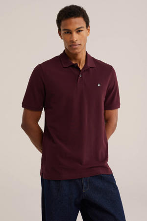 regular fit polo - donkerrood