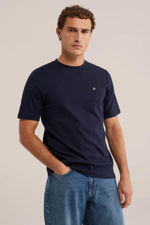 regular fit T-shirt - donkerblauw