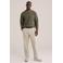 WE Fashion katoenen regular fit gebreide trui - donkergroen