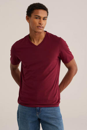regular fit T-shirt - wijnrood