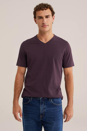 regular fit T-shirt - donkerpaars
