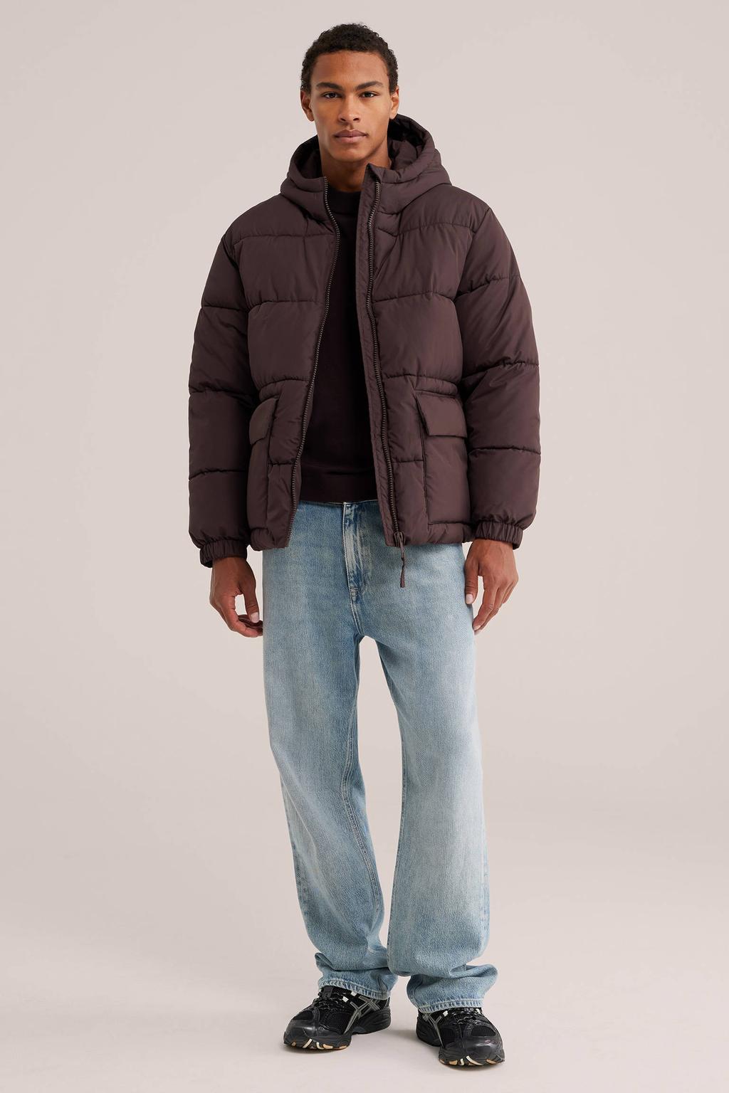 WE Fashion pufferjas - donkerbruin