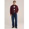 WE Fashion regular fit overshirt - donkerrood
