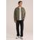 WE Fashion regular fit overshirt - donkergroen