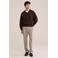 WE Fashion regular fit gebreide trui - donkerbruin