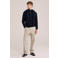 WE Fashion katoenen regular fit gebreide trui - donkerblauw