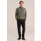 WE Fashion katoenen regular fit gebreide trui - groen